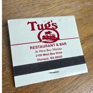 Olympia Washington Matchbook Tug's Restaurant Bar West Bay Marina Tugboat Annies